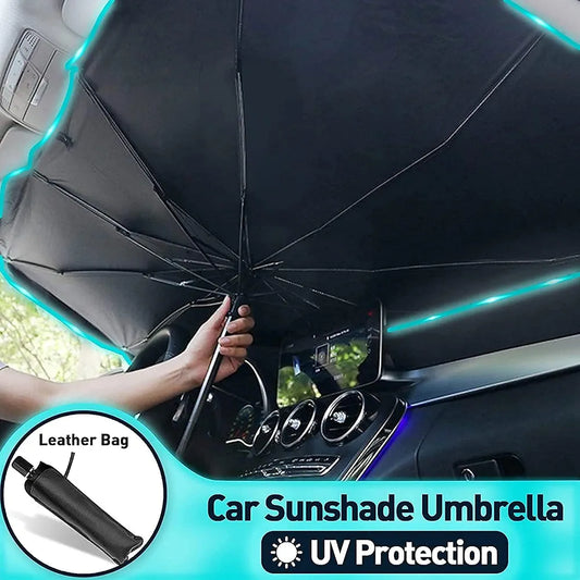 Foldable Car Windshield Sun Shade – Umbrella Style