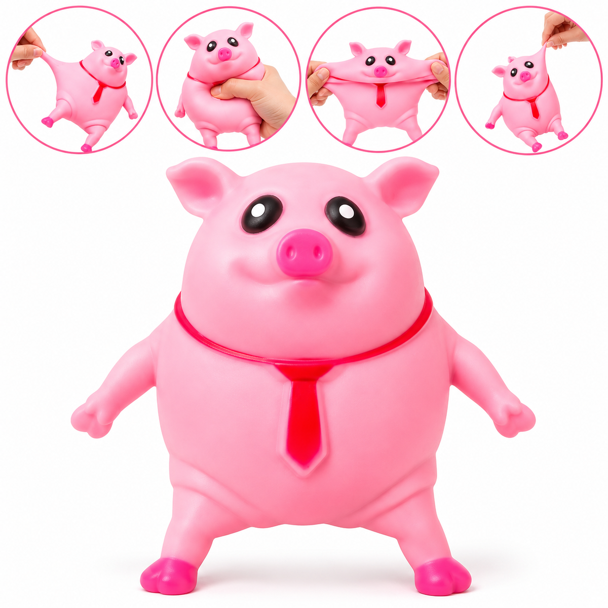 Stretchy Pig Squishy Toy – Soft Stress Relief & Fidget Toy for Kids and Adults